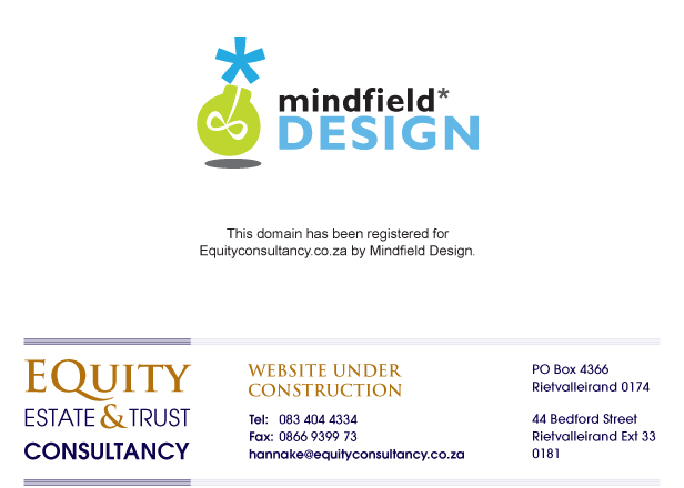 Domain registered by Mindfield Design, Cape Town, South Africa